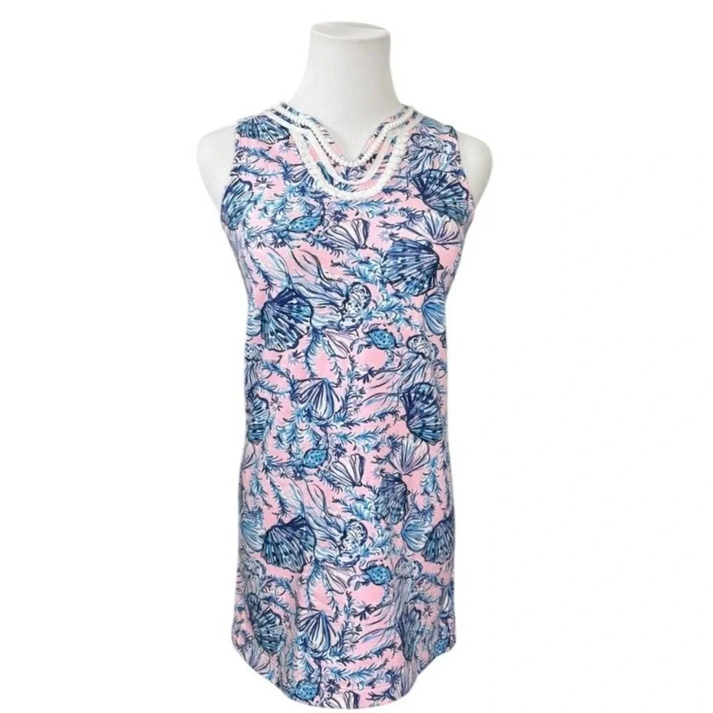 Lilly Pulitzer Girls Mini Harper Shift Dress 14 Magnolia Lilac Sleeveless